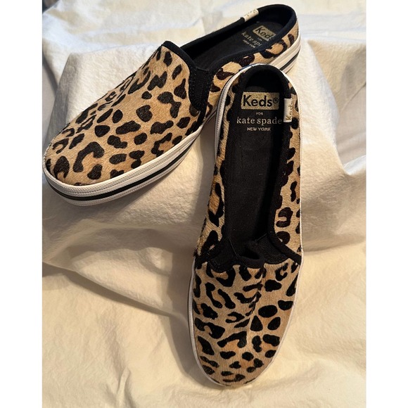 Keds Shoes - Keds for Kate Spade Leopard Print Calf Hair Mule Shoes Sz7.5